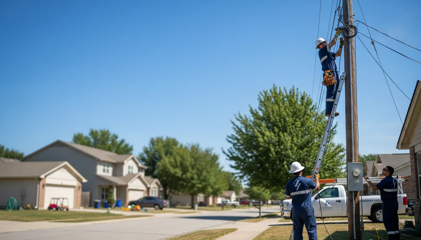 Residential electrician providing installation services in Rudy, AR